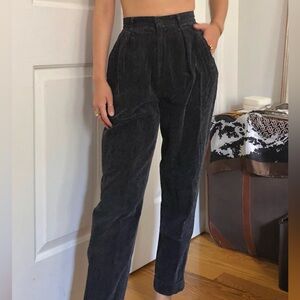 vintage japanese corduroy trousers, viraggio high waisted pants size 2p 24